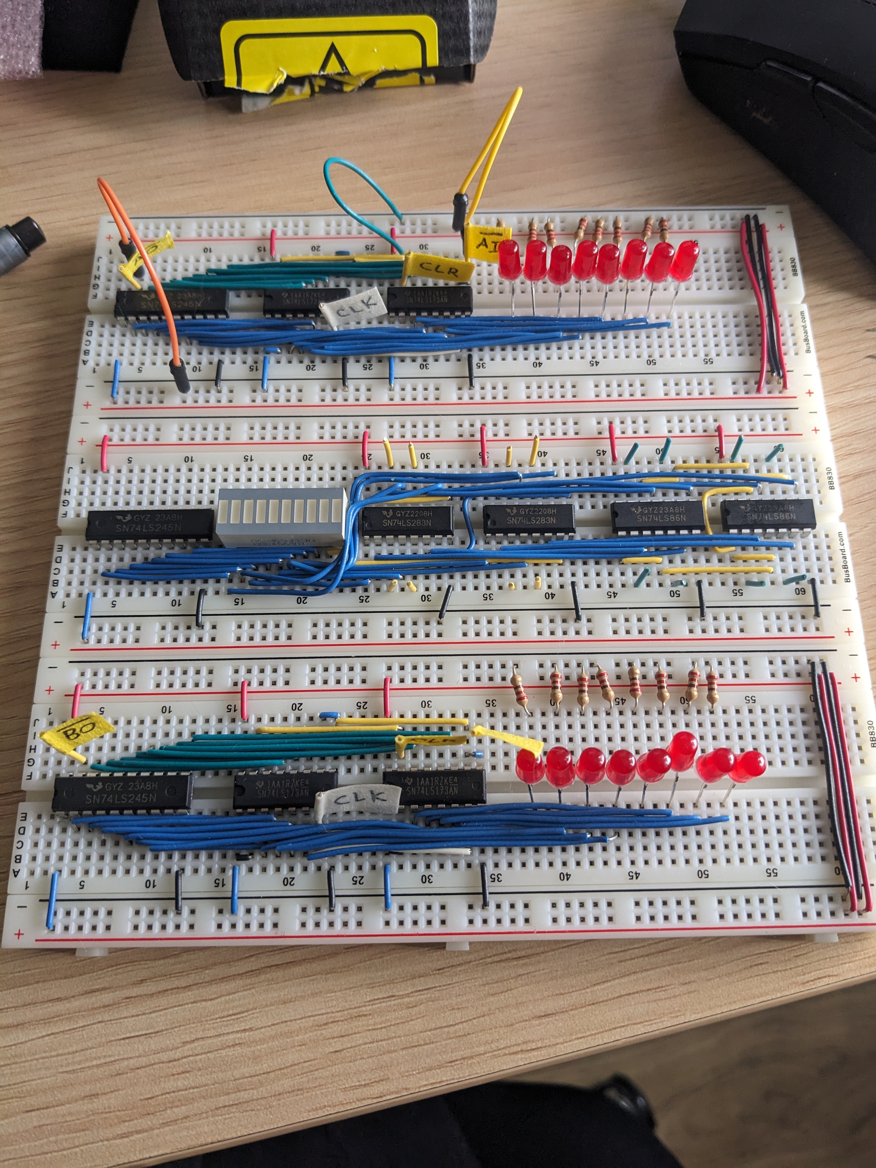 alu with chips in place and regs