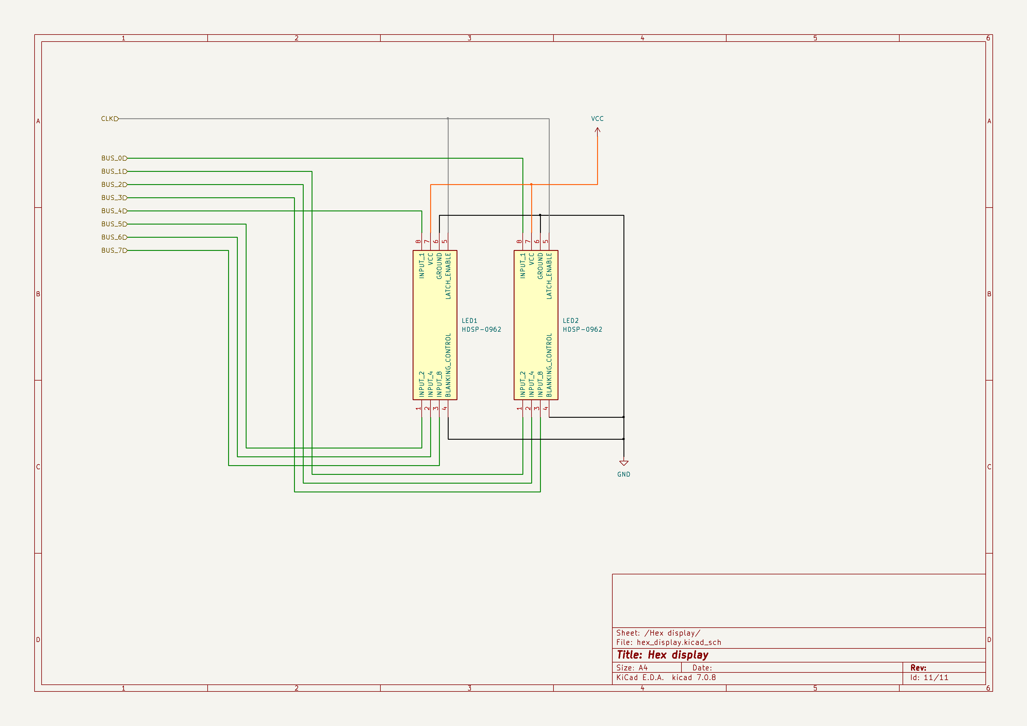 Hex display schematic